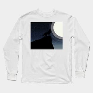 Howling at the mystical sphere Long Sleeve T-Shirt